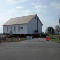 The historic Sonnenberg Church is moved to the Sonnenberg Village campus where it became the Welcome Center
